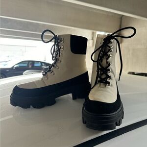 Stylish Black and White Women's Boots